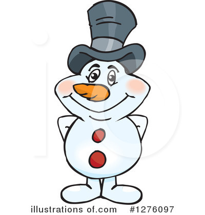 Royalty-Free (RF) Snowman Clipart Illustration by Dennis Holmes Designs - Stock Sample #1276097