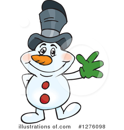 Royalty-Free (RF) Snowman Clipart Illustration by Dennis Holmes Designs - Stock Sample #1276098