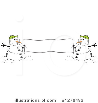 Royalty-Free (RF) Snowman Clipart Illustration by Johnny Sajem - Stock Sample #1276492