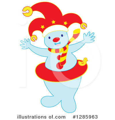 Royalty-Free (RF) Snowman Clipart Illustration by Cherie Reve - Stock Sample #1285963