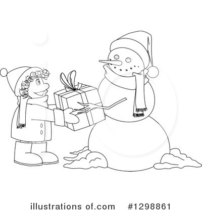 Royalty-Free (RF) Snowman Clipart Illustration by Liron Peer - Stock Sample #1298861