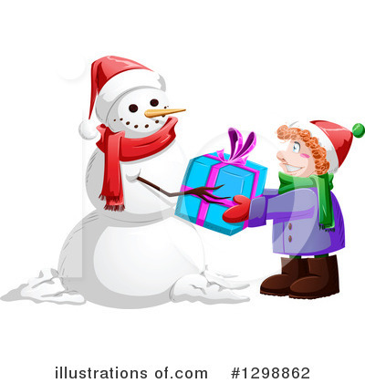 Royalty-Free (RF) Snowman Clipart Illustration by Liron Peer - Stock Sample #1298862