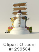 Snowman Clipart #1299504 by Frank Boston