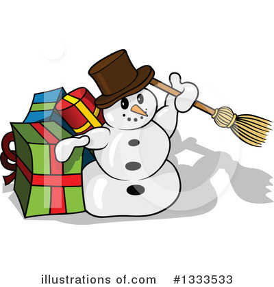 Royalty-Free (RF) Snowman Clipart Illustration by dero - Stock Sample #1333533