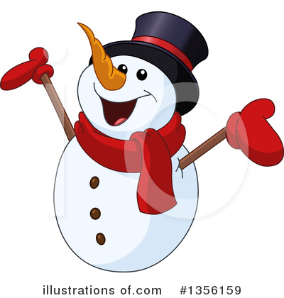 Royalty-Free (RF) Snowman Clipart Illustration by yayayoyo - Stock Sample #1356159
