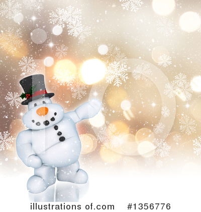 Royalty-Free (RF) Snowman Clipart Illustration by KJ Pargeter - Stock Sample #1356776