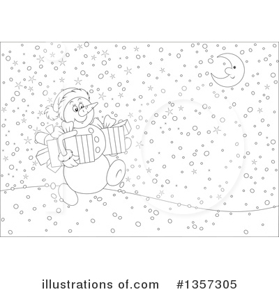 Royalty-Free (RF) Snowman Clipart Illustration by Alex Bannykh - Stock Sample #1357305