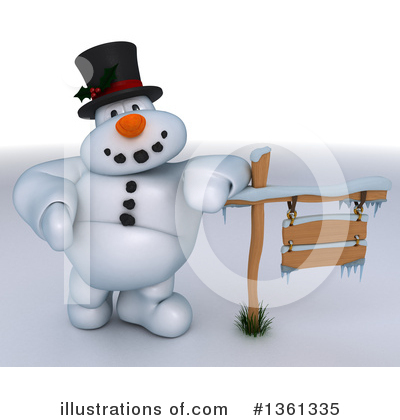 Royalty-Free (RF) Snowman Clipart Illustration by KJ Pargeter - Stock Sample #1361335