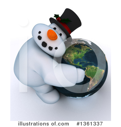 Royalty-Free (RF) Snowman Clipart Illustration by KJ Pargeter - Stock Sample #1361337