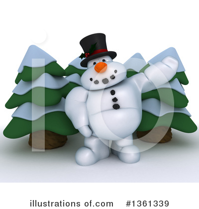 Royalty-Free (RF) Snowman Clipart Illustration by KJ Pargeter - Stock Sample #1361339