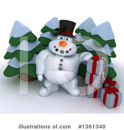 Royalty-Free (RF) Snowman Clipart Illustration by KJ Pargeter - Stock Sample #1361340