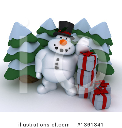 Royalty-Free (RF) Snowman Clipart Illustration by KJ Pargeter - Stock Sample #1361341