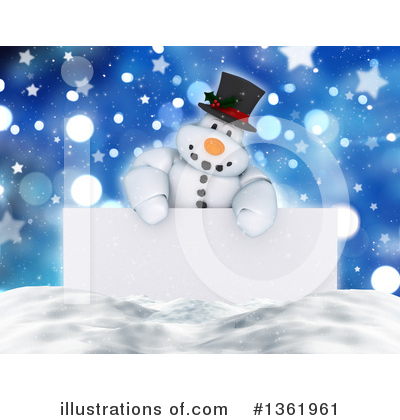 Royalty-Free (RF) Snowman Clipart Illustration by KJ Pargeter - Stock Sample #1361961