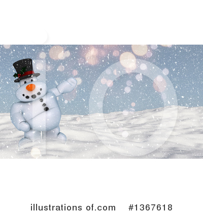 Royalty-Free (RF) Snowman Clipart Illustration by KJ Pargeter - Stock Sample #1367618