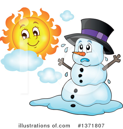Royalty-Free (RF) Snowman Clipart Illustration by visekart - Stock Sample #1371807