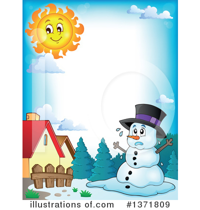 Royalty-Free (RF) Snowman Clipart Illustration by visekart - Stock Sample #1371809
