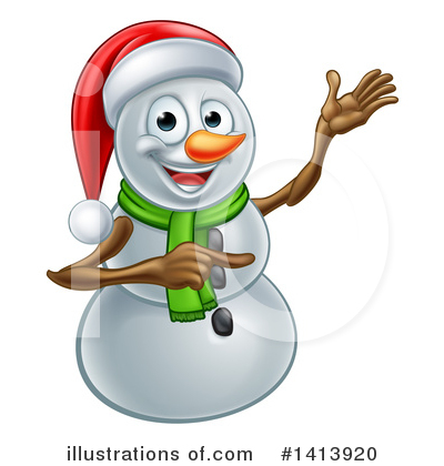 Royalty-Free (RF) Snowman Clipart Illustration by AtStockIllustration - Stock Sample #1413920