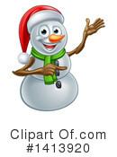 Snowman Clipart #1413920 by AtStockIllustration