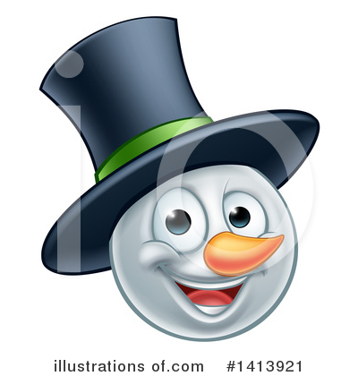 Royalty-Free (RF) Snowman Clipart Illustration by AtStockIllustration - Stock Sample #1413921