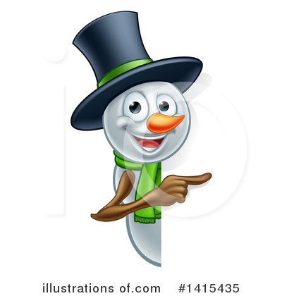 Royalty-Free (RF) Snowman Clipart Illustration by AtStockIllustration - Stock Sample #1415435
