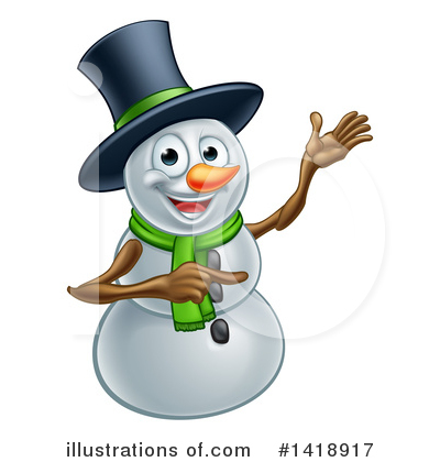 Snowman Clipart #1418917 by AtStockIllustration
