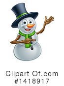 Snowman Clipart #1418917 by AtStockIllustration