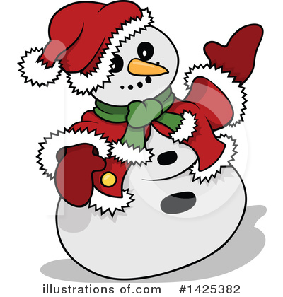 Royalty-Free (RF) Snowman Clipart Illustration by dero - Stock Sample #1425382