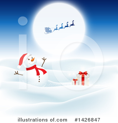 Royalty-Free (RF) Snowman Clipart Illustration by KJ Pargeter - Stock Sample #1426847