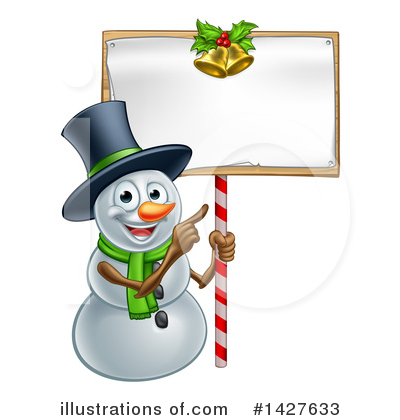 Royalty-Free (RF) Snowman Clipart Illustration by AtStockIllustration - Stock Sample #1427633