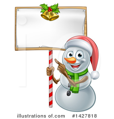 Royalty-Free (RF) Snowman Clipart Illustration by AtStockIllustration - Stock Sample #1427818