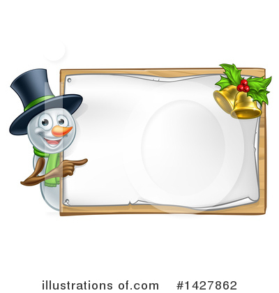 Royalty-Free (RF) Snowman Clipart Illustration by AtStockIllustration - Stock Sample #1427862
