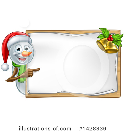 Royalty-Free (RF) Snowman Clipart Illustration by AtStockIllustration - Stock Sample #1428836