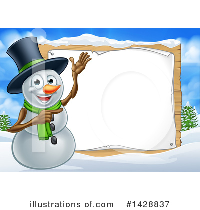 Royalty-Free (RF) Snowman Clipart Illustration by AtStockIllustration - Stock Sample #1428837