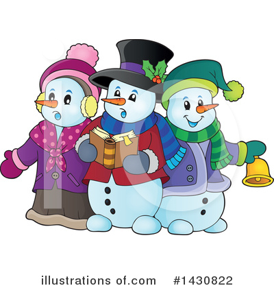 Royalty-Free (RF) Snowman Clipart Illustration by visekart - Stock Sample #1430822