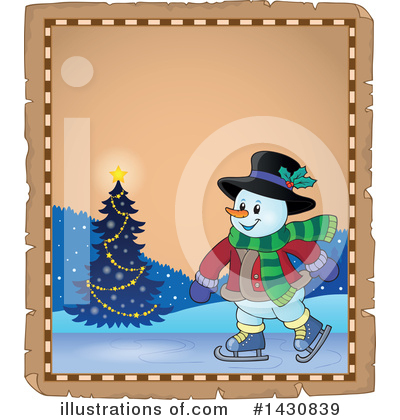 Royalty-Free (RF) Snowman Clipart Illustration by visekart - Stock Sample #1430839