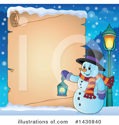 Royalty-Free (RF) Snowman Clipart Illustration by visekart - Stock Sample #1430840