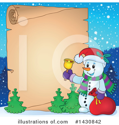Royalty-Free (RF) Snowman Clipart Illustration by visekart - Stock Sample #1430842