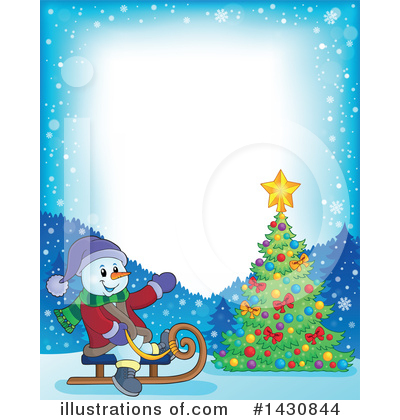 Royalty-Free (RF) Snowman Clipart Illustration by visekart - Stock Sample #1430844