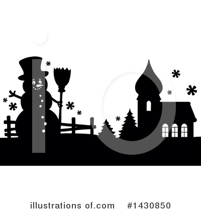 Royalty-Free (RF) Snowman Clipart Illustration by visekart - Stock Sample #1430850