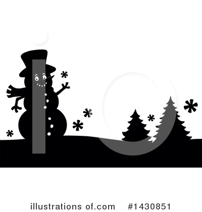 Royalty-Free (RF) Snowman Clipart Illustration by visekart - Stock Sample #1430851