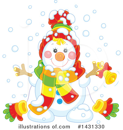 Royalty-Free (RF) Snowman Clipart Illustration by Alex Bannykh - Stock Sample #1431330