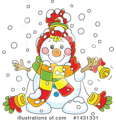 Royalty-Free (RF) Snowman Clipart Illustration by Alex Bannykh - Stock Sample #1431331