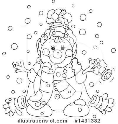 Royalty-Free (RF) Snowman Clipart Illustration by Alex Bannykh - Stock Sample #1431332