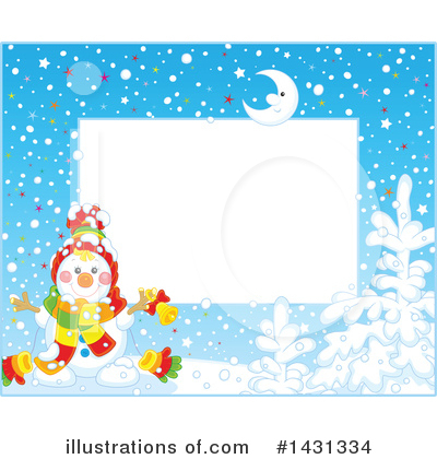 Royalty-Free (RF) Snowman Clipart Illustration by Alex Bannykh - Stock Sample #1431334