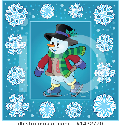 Royalty-Free (RF) Snowman Clipart Illustration by visekart - Stock Sample #1432770