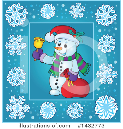 Royalty-Free (RF) Snowman Clipart Illustration by visekart - Stock Sample #1432773