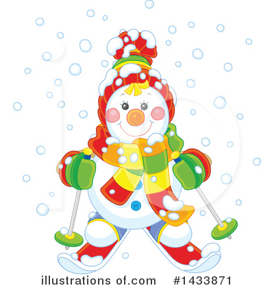 Royalty-Free (RF) Snowman Clipart Illustration by Alex Bannykh - Stock Sample #1433871