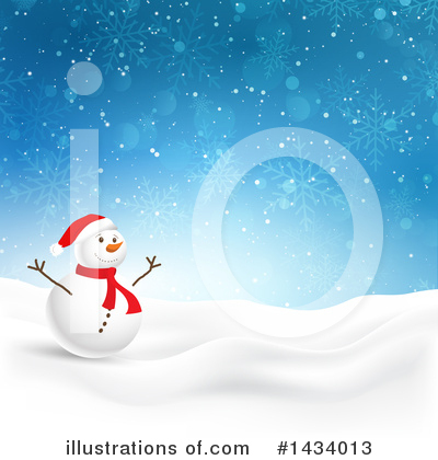 Royalty-Free (RF) Snowman Clipart Illustration by KJ Pargeter - Stock Sample #1434013