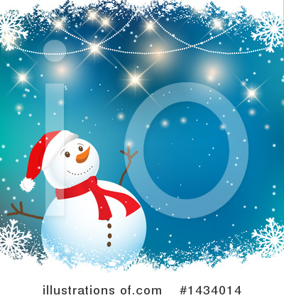 Royalty-Free (RF) Snowman Clipart Illustration by KJ Pargeter - Stock Sample #1434014
