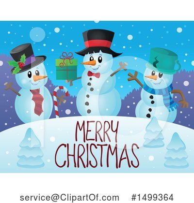 Royalty-Free (RF) Snowman Clipart Illustration by visekart - Stock Sample #1499364